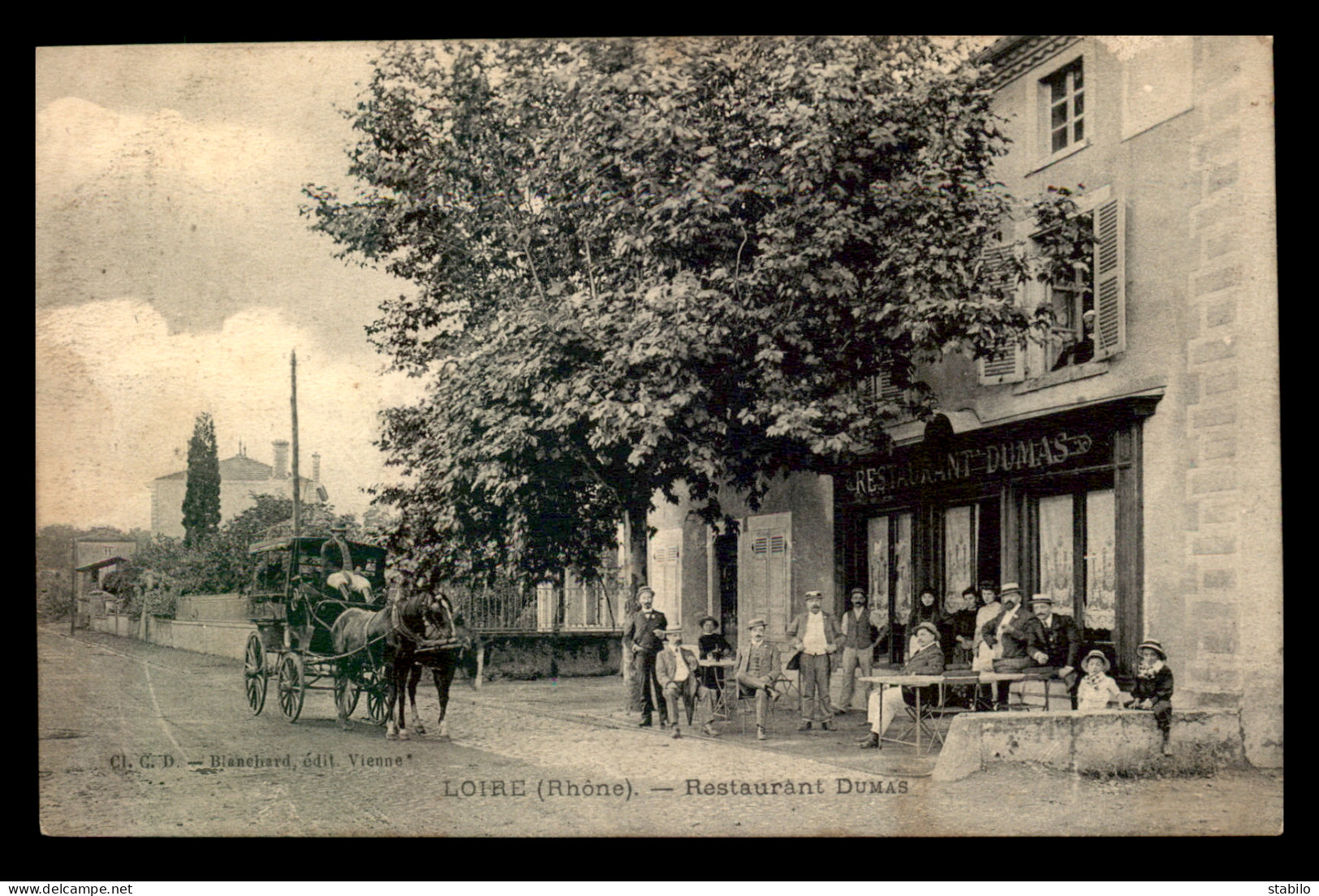 69 - LOIRE-SUR-RHONE - RESTAURANT DUMAS - MENU AU VERSO - Loire Sur Rhone