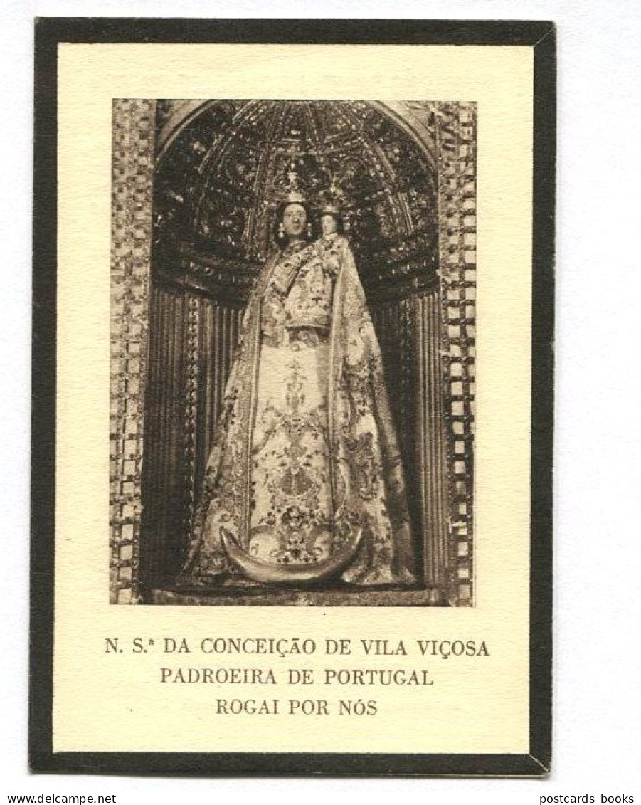 D.AMELIA Orleans Bragança - Cartão Luto Por Morte RAINHA. Memento Decés Derniere Reine / Mourning Last Queen PORTUGAL - Koninklijke Families