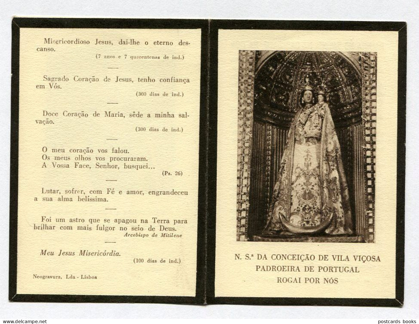 D.AMELIA Orleans Bragança - Cartão Luto Por Morte RAINHA. Memento Decés Derniere Reine / Mourning Last Queen PORTUGAL - Familias Reales