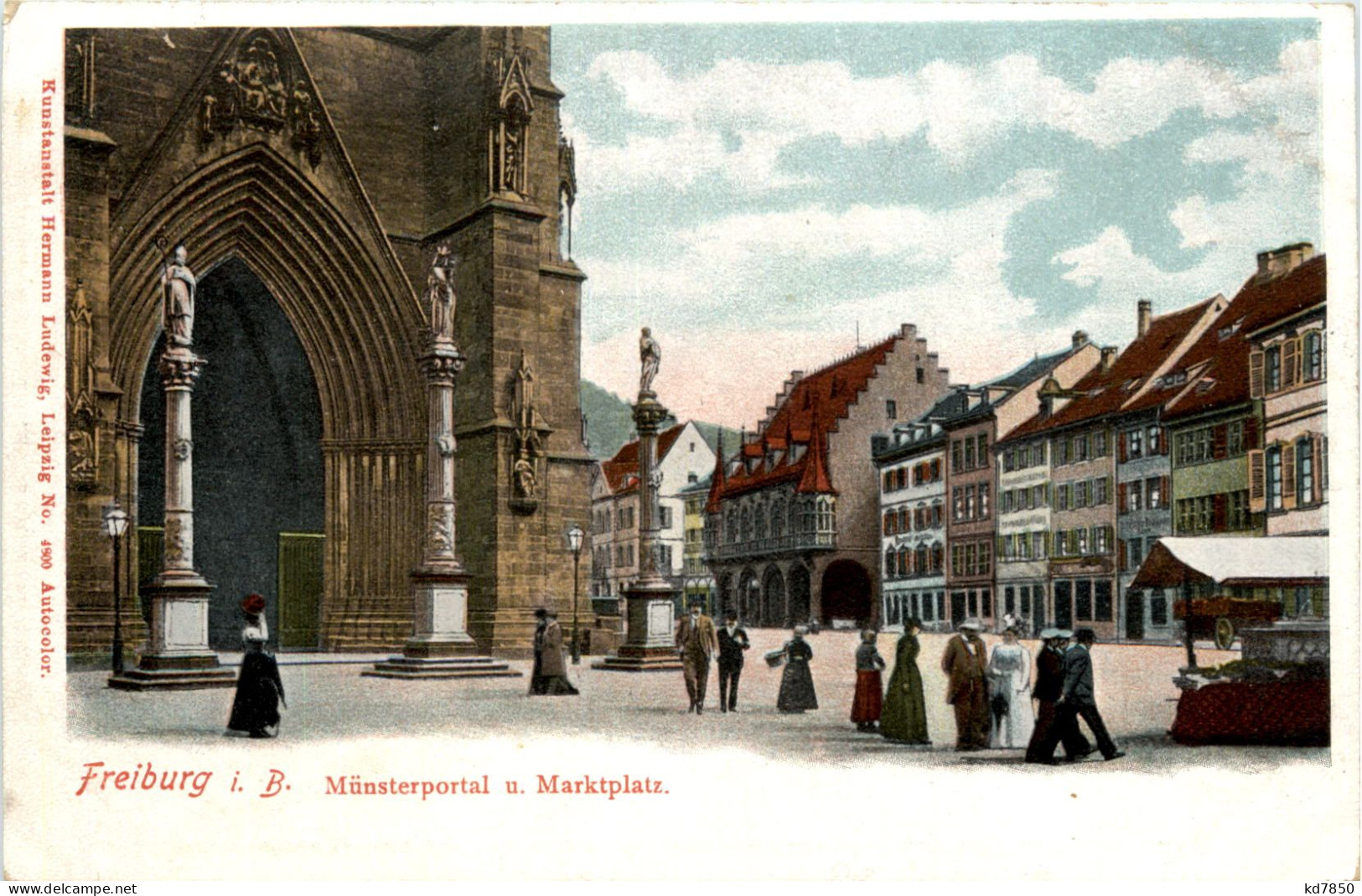 Freiburg I.Br., Münsterportal Und Marktplatz - Freiburg I. Br.