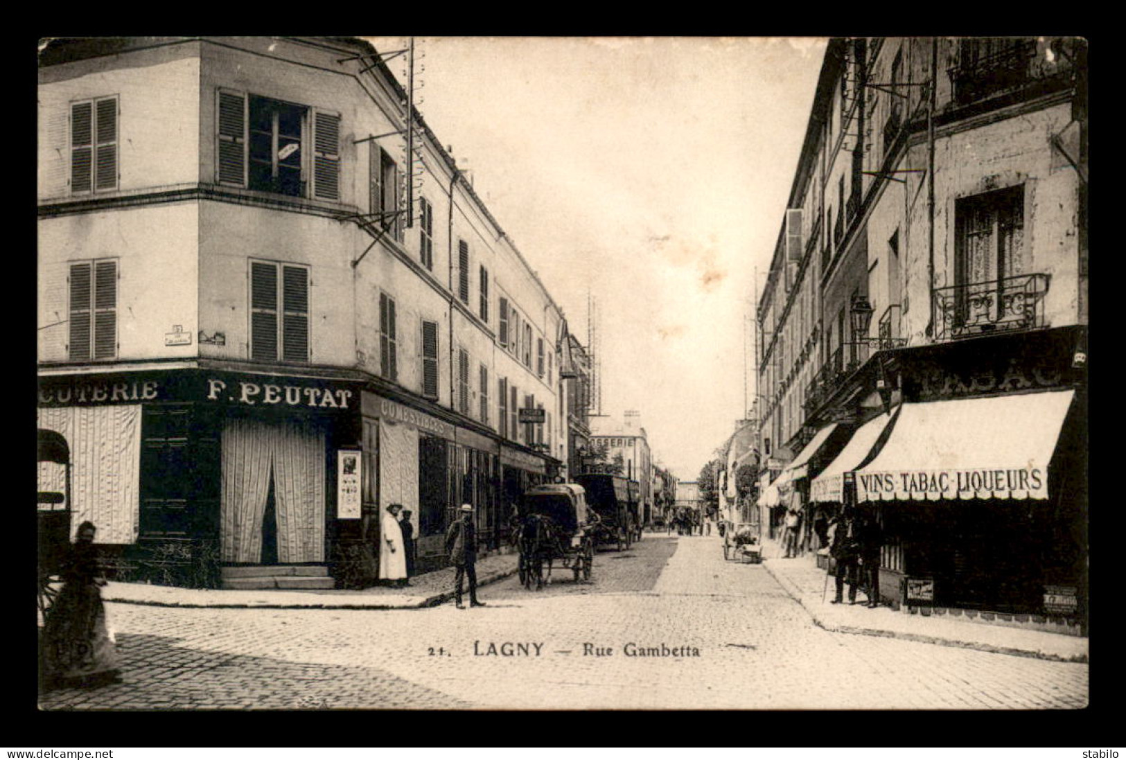 77 - LAGNY - RUE GAMBETTA - CHARCUTERIE P. PEUTAT - Lagny Sur Marne