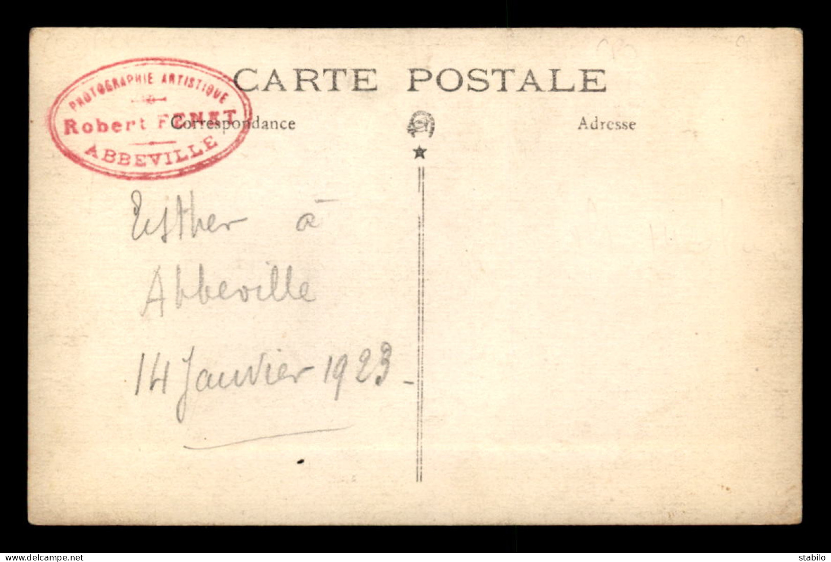 80 - ABBEVILLE - REPRESENTATION THEATRALE D'ESTER LE 14 JANV 1923 - PHOTOGRAPHIE ROBERT FENET - CARTE PHOTO ORIGINALE - Abbeville