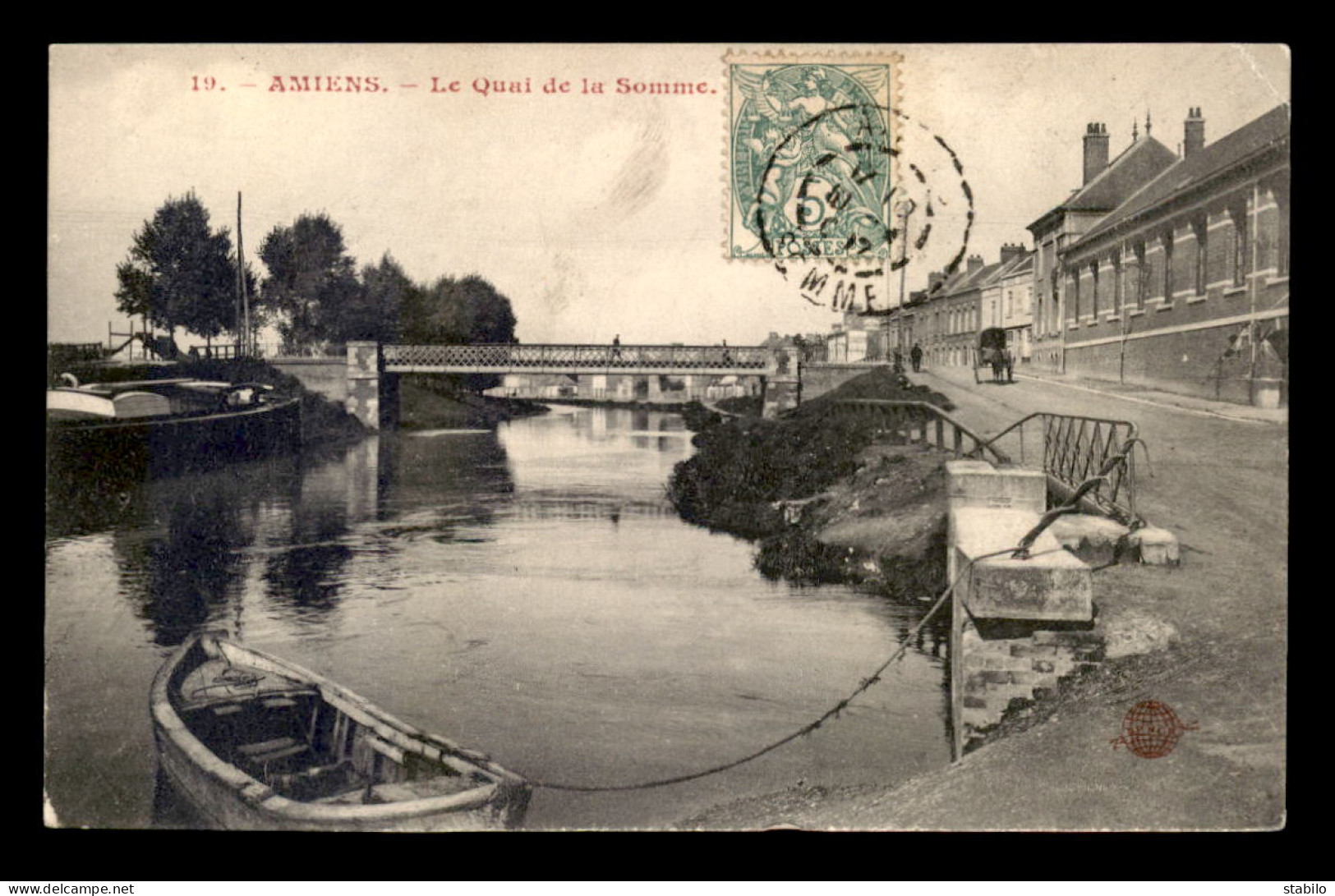 80 - AMIENS - LE QUAI DE LA SOMME - PENICHE - Amiens