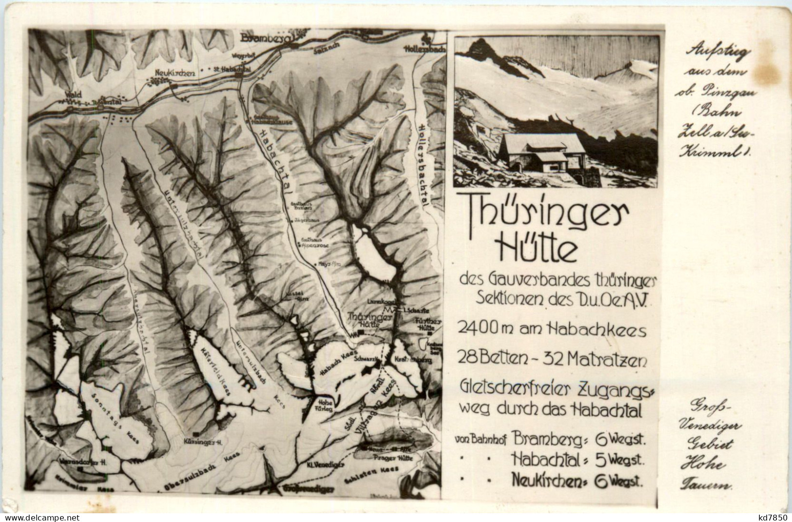Zell Am See, Thüringer Hütte, Aufstieg Aus Dem Pinzgau - Zell Am See