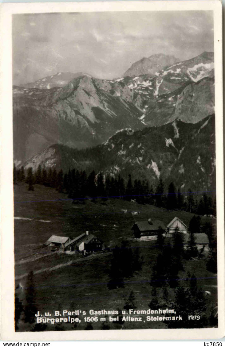 J.u. B. Pertls Gasthaus Bürgeralpe Bei Aflenz - Alfenz