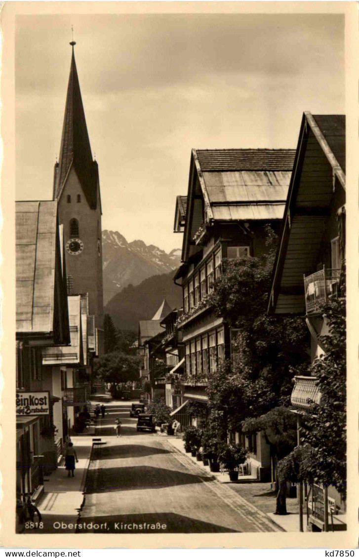 Oberstdorf, Kirchstrasse Mit Hotel Löwen - Oberstdorf