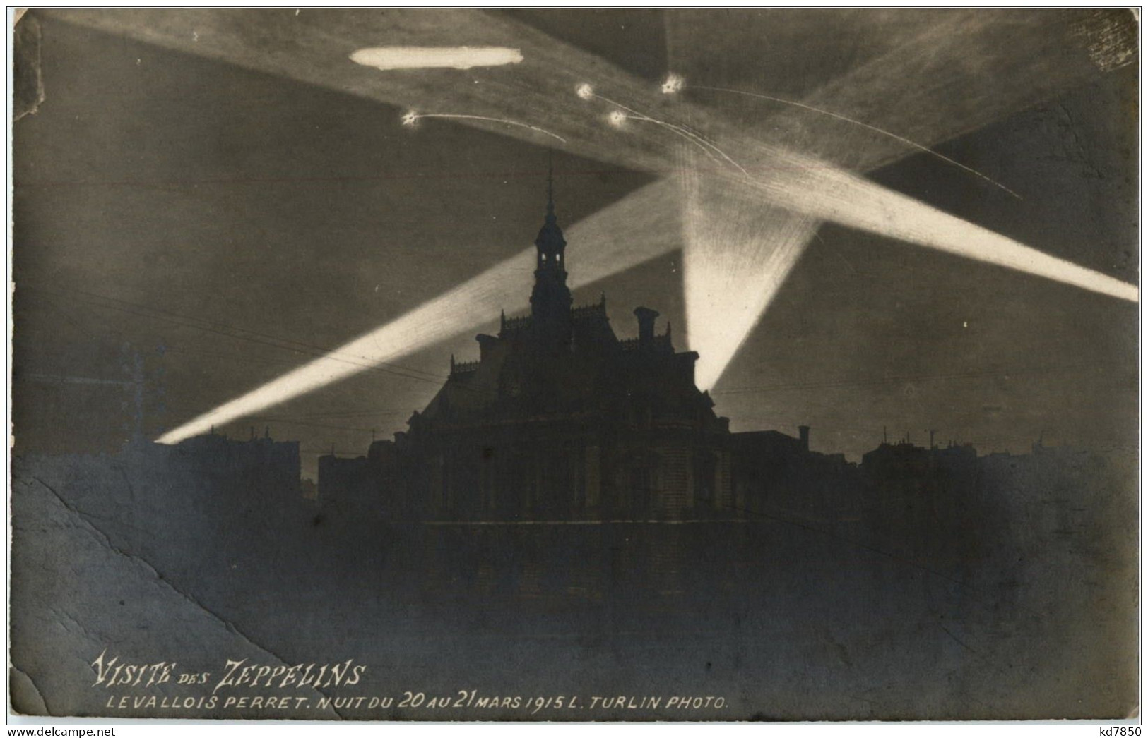 Levallois - Perret - Visite Des Zeppelins - Nuit Du 20 Au 21 Mars 1915 - Levallois Perret