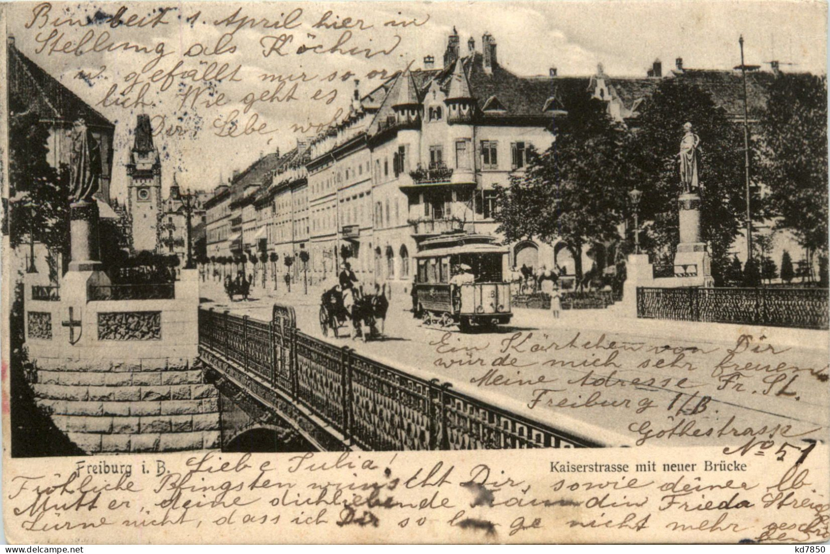 Freiburg I.Br., Kaiserstrasse Mit Neuer Brücke - Freiburg I. Br.