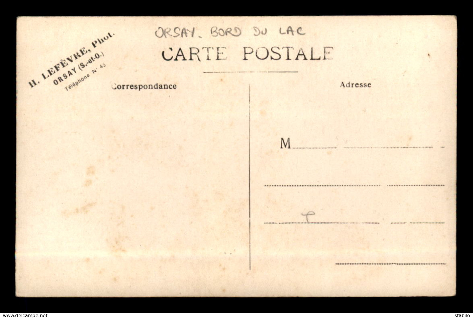 91 - ORSAY - DEUX SOLDATS DU 90E R.I AU BORD DU LAC - CARTE PHOTO ORIGINALE - Orsay