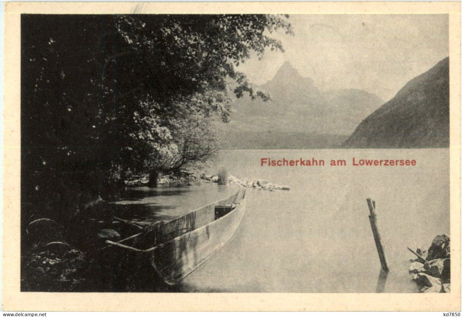 Fischerkahn Am Lowerzersee - Werbung Cailler - Other & Unclassified