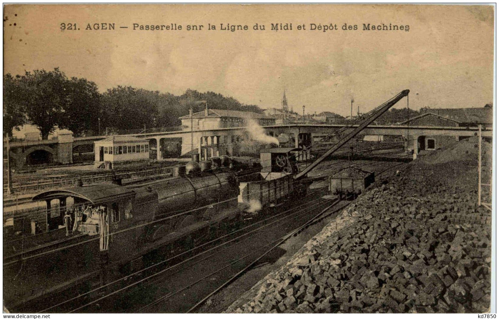 Agen - Passerelle Snr La Ligne Du Midi Depot Des Machines - Agen
