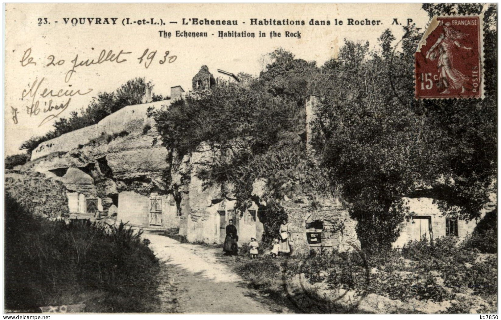 Vouvray - L Echeneau - Habitants Dans Le Rocher - Other & Unclassified