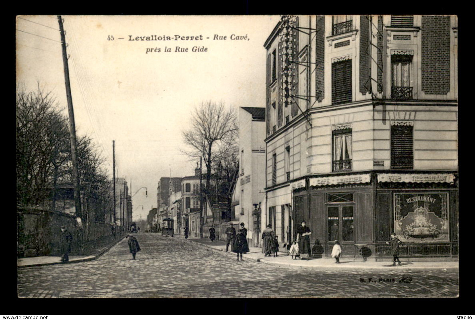 92 - LEVALLOIS-PERRET - RUE CAVE - CAFE MAISON GALTIER - Levallois Perret