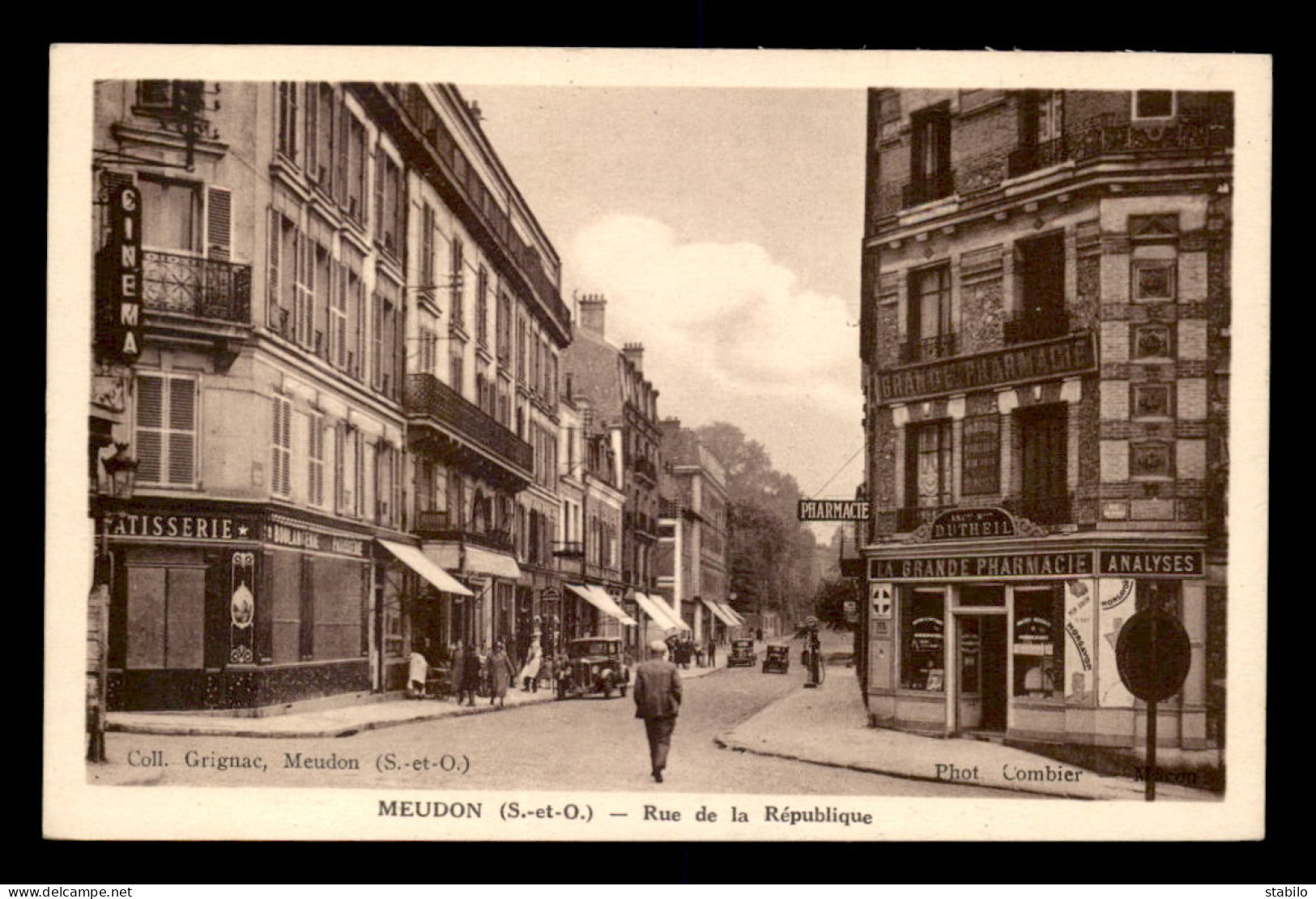 92 - MEUDON - RUE E LA REPUBLIQUE - LA GRANDE PHARMACIE ANCIENNE MAISON DUTHEIL - Meudon