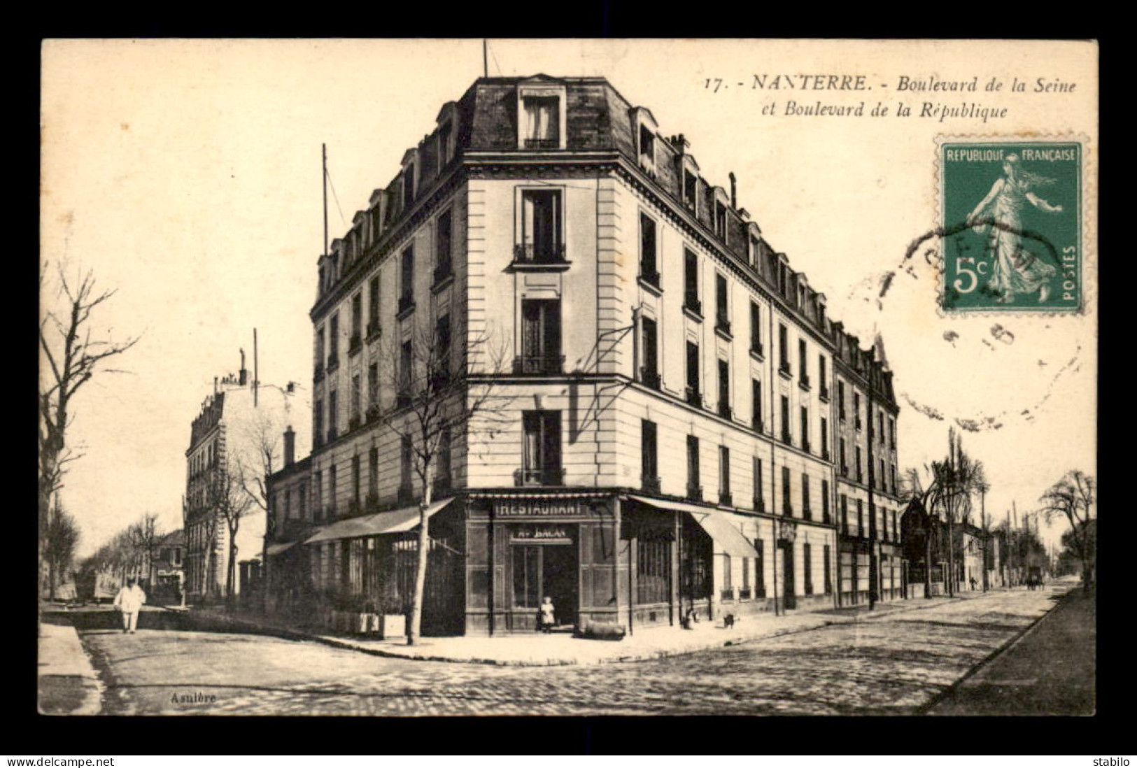 92 - NANTERRE - BOULEVARD DE LA SEINE ET BOULEVARD DE LA REPUBLIQUE - RESTAURANT LACAN - Nanterre