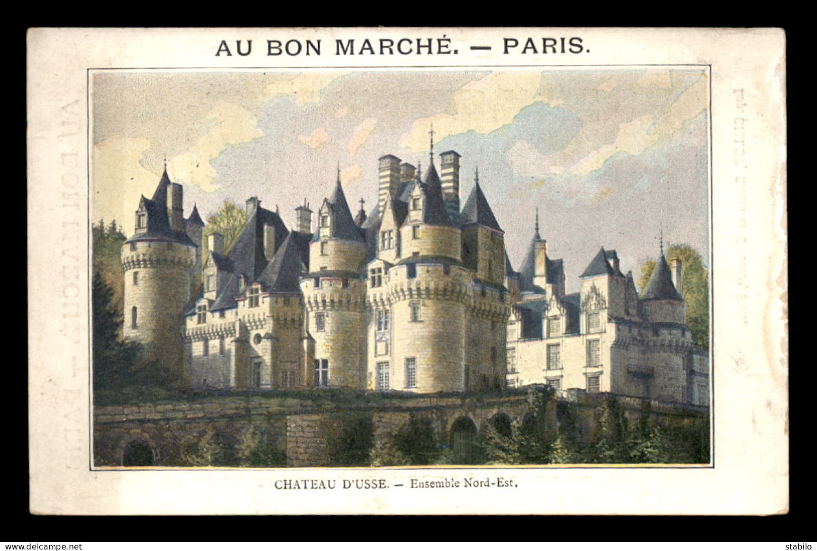 CHROMOS - AU BON MARCHE - CHATEAU D'USSE - FORMAT 14 X 9 CM - Au Bon Marché