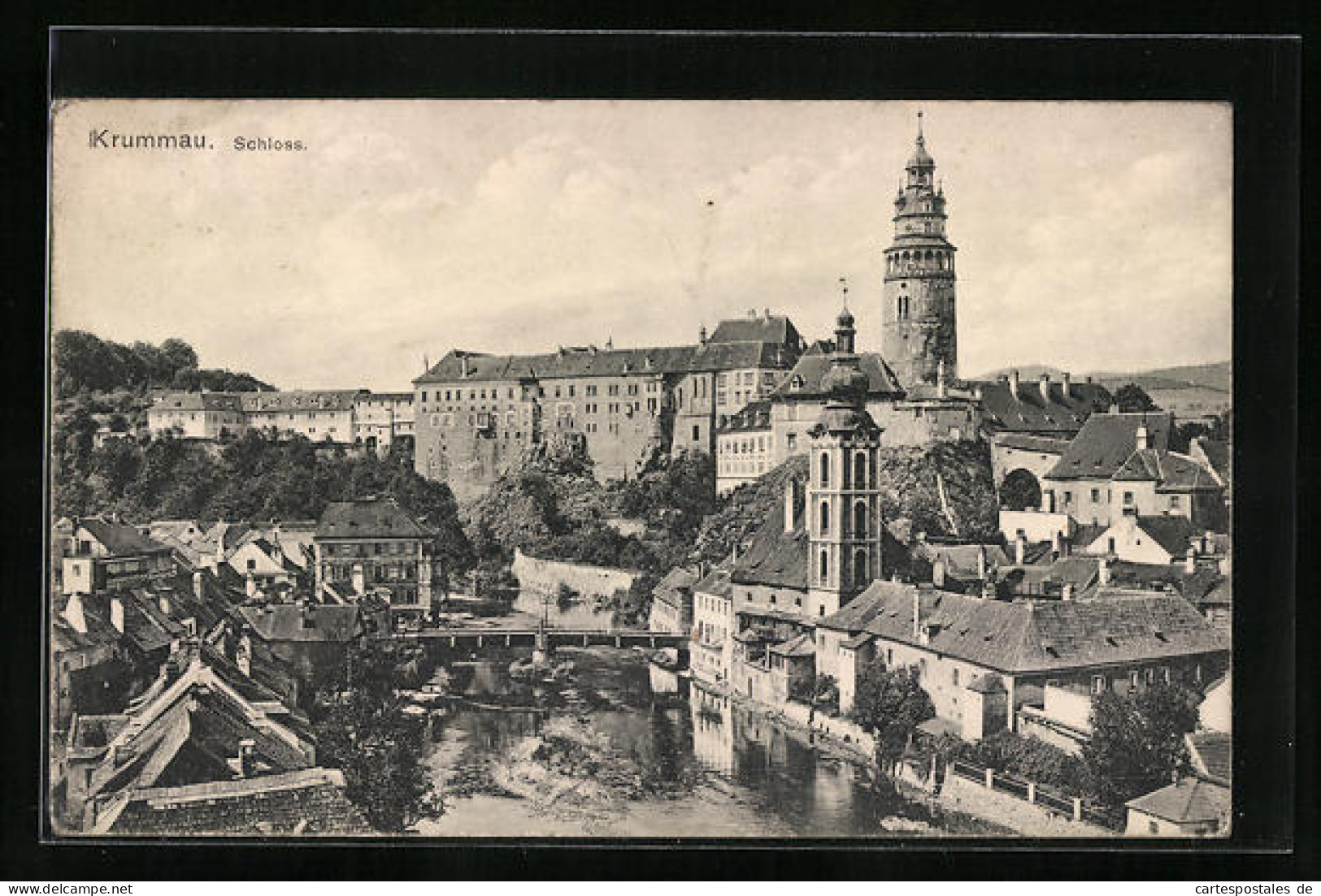 AK Krumau / Cesky Krumlov, Blick Auf Die Stadt Und Das Schloss über Der Donau  - Tschechische Republik