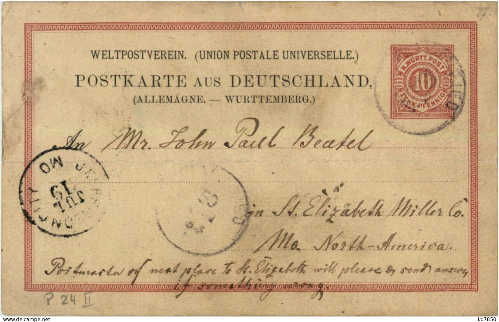 Postkarte Aus Deutschland - Ganzsache - Other & Unclassified