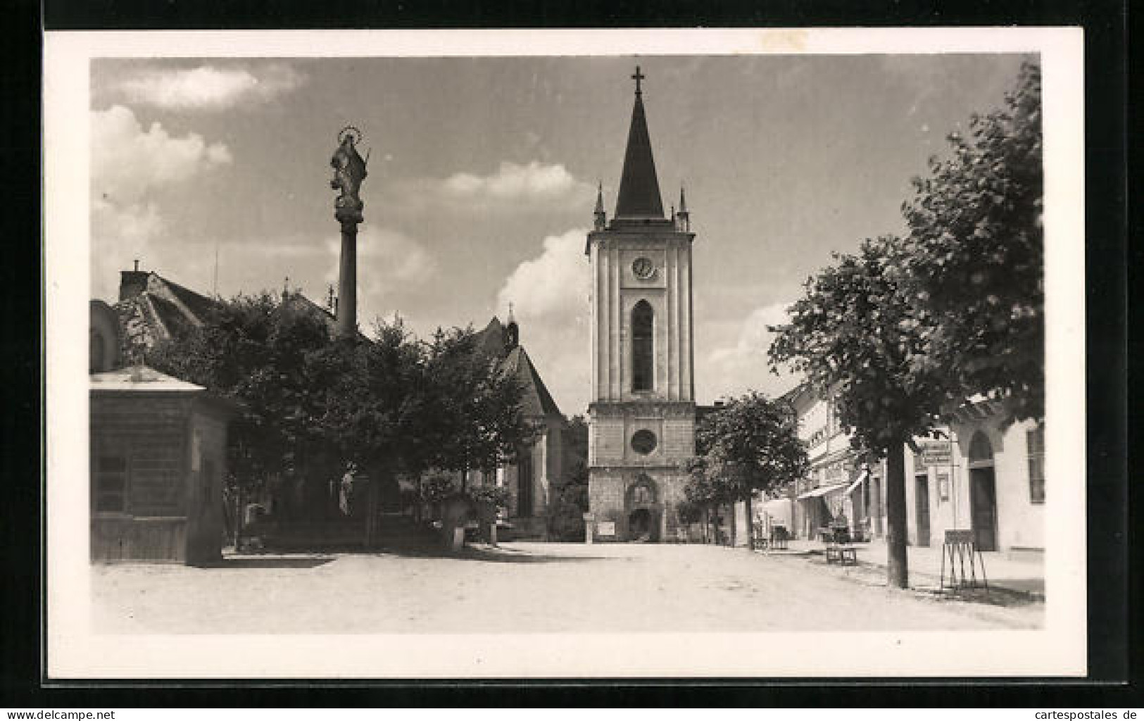 AK Blatna, Mariensäule Und Kirche  - Tschechische Republik