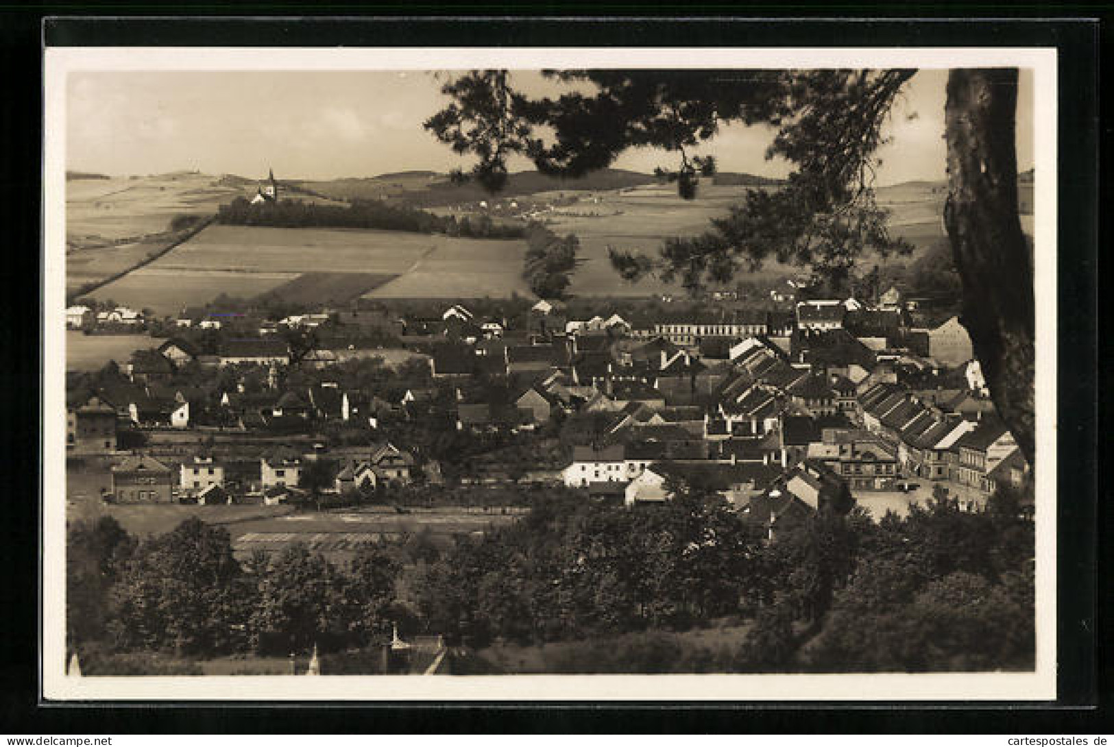 AK Volyne Na Sumave, Blick Vom Waldrand Auf Die Gesamte Ortschaft Im Tal  - Tschechische Republik