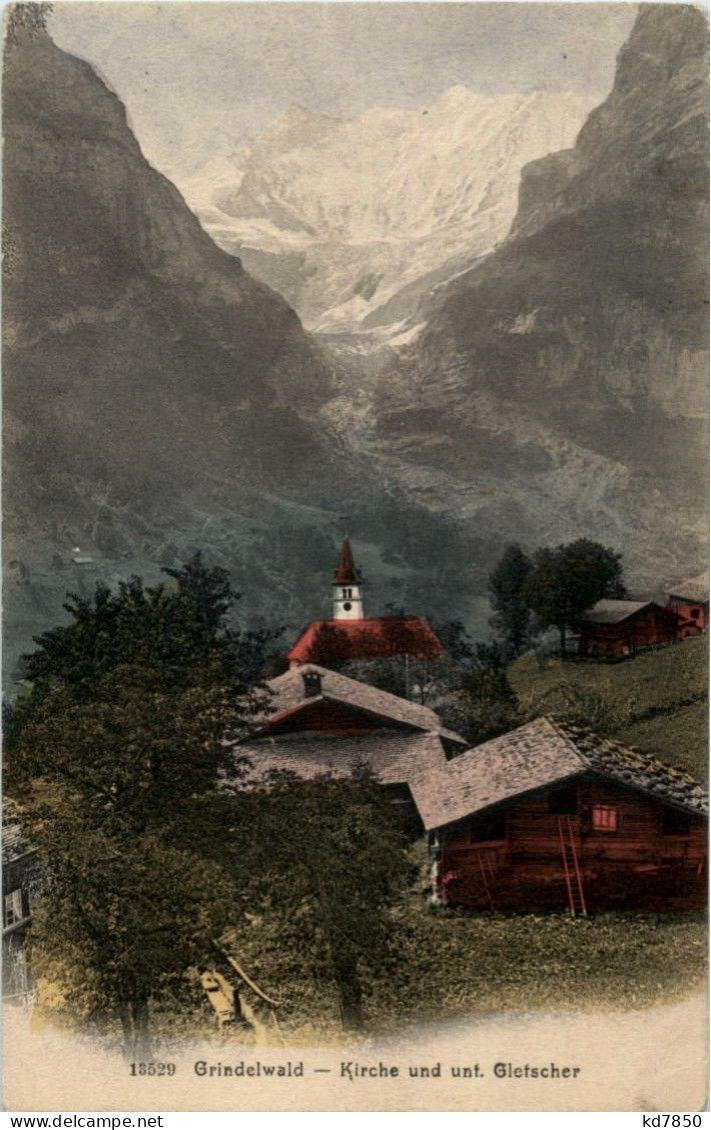 Grindelwald - Kirche Und Unterer Gletscher - Grindelwald