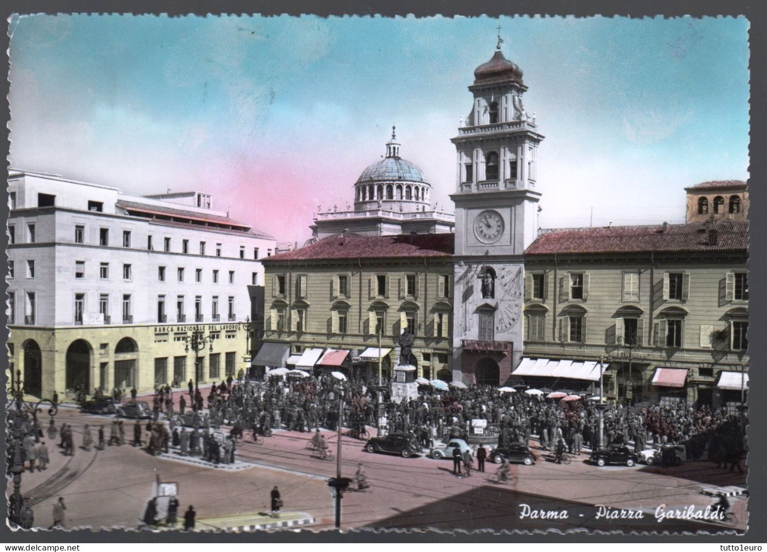 PARMA - 1957 - PIAZZA GARIBALDI GREMITISSIMA - GIORNO DI MERCATO - Marktplaatsen