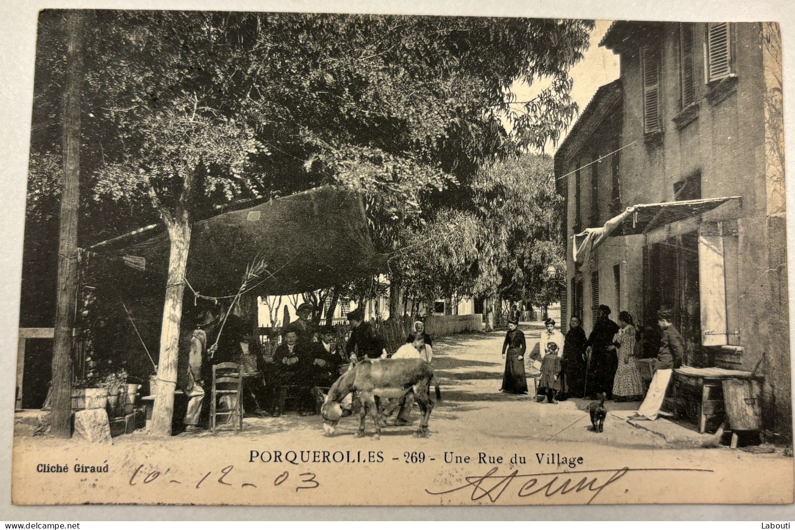 Porquerolles Une Rue Du Village Voyagé 1903 - Autres & Non Classés