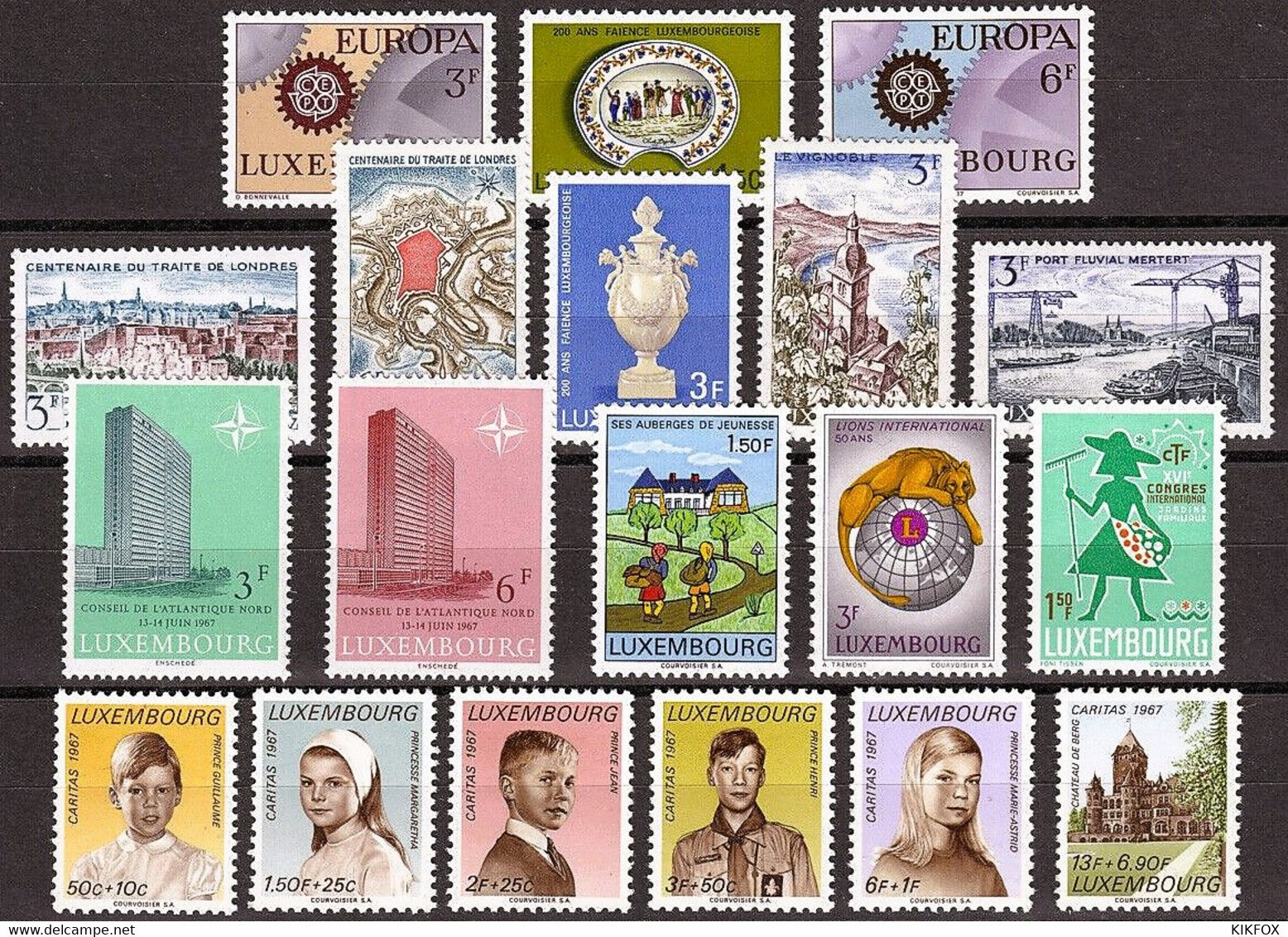 Luxembourg ,Luxemburg 1967 ,KOMPLETT,  Mi  746-764 Year , NEUF**. POSTFRISCH, - Full Years