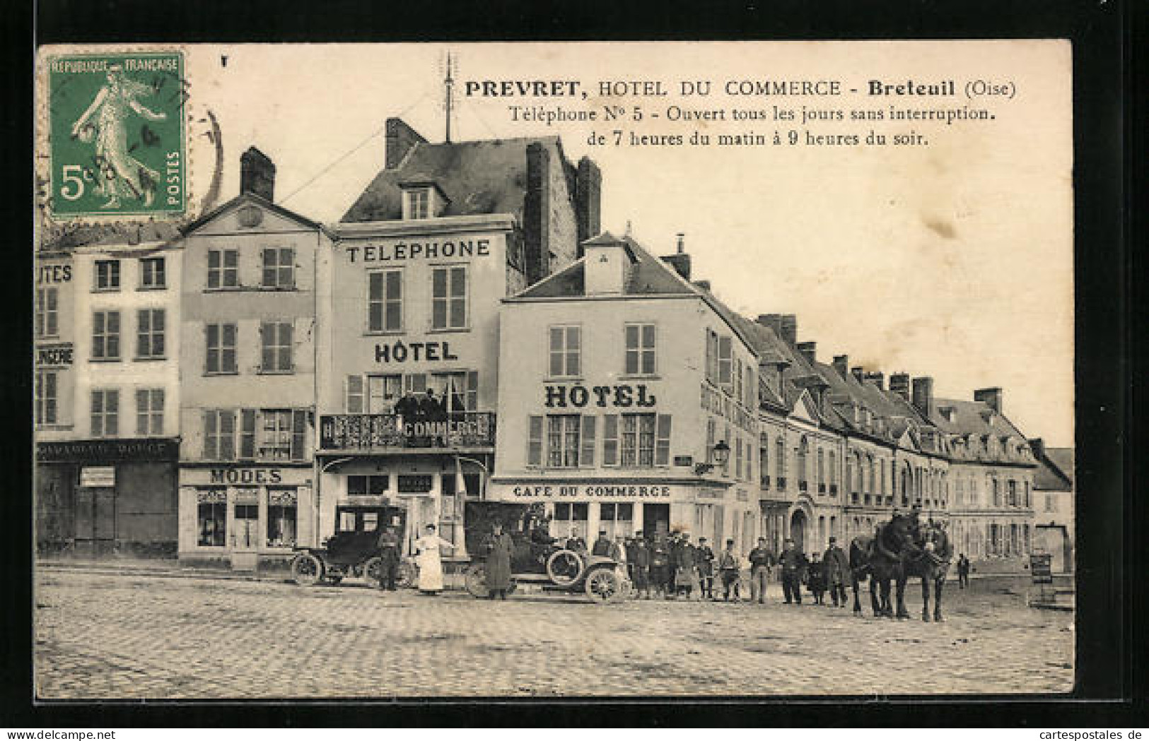 CPA Breteuil, Prevret Hotel Du Commerce  - Breteuil
