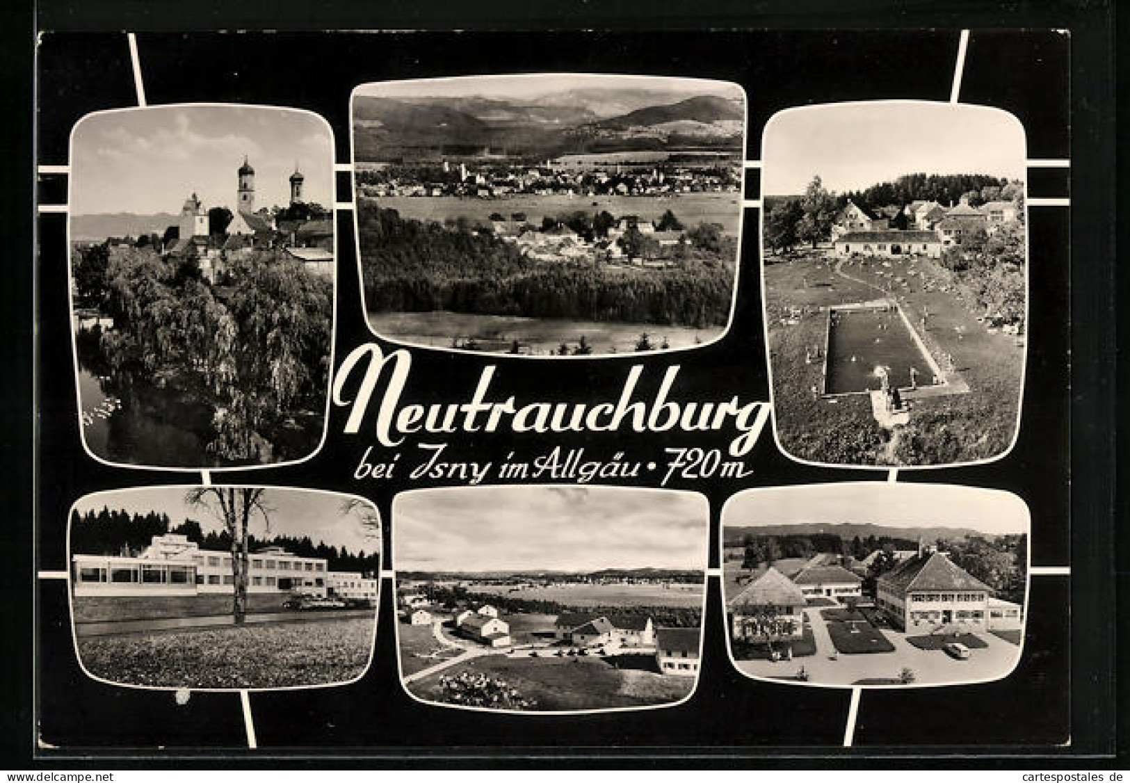 AK Neutrauchburg Bei Isny Im Allgäu, Schwimmbad, Uferpartie, Ortspartie  - Isny