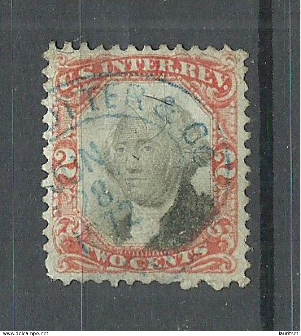 USA 1864 Revenue Tax Stamp President  2 C. Thick Gray Paper O 1872 - Fiscale Zegels