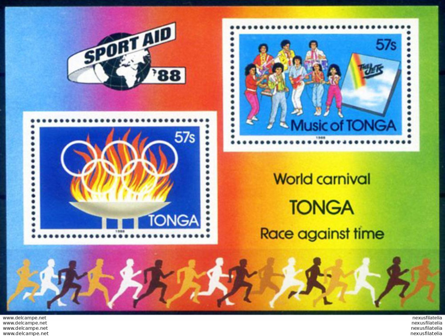 "Sport Aid '88". - Tonga (1970-...)
