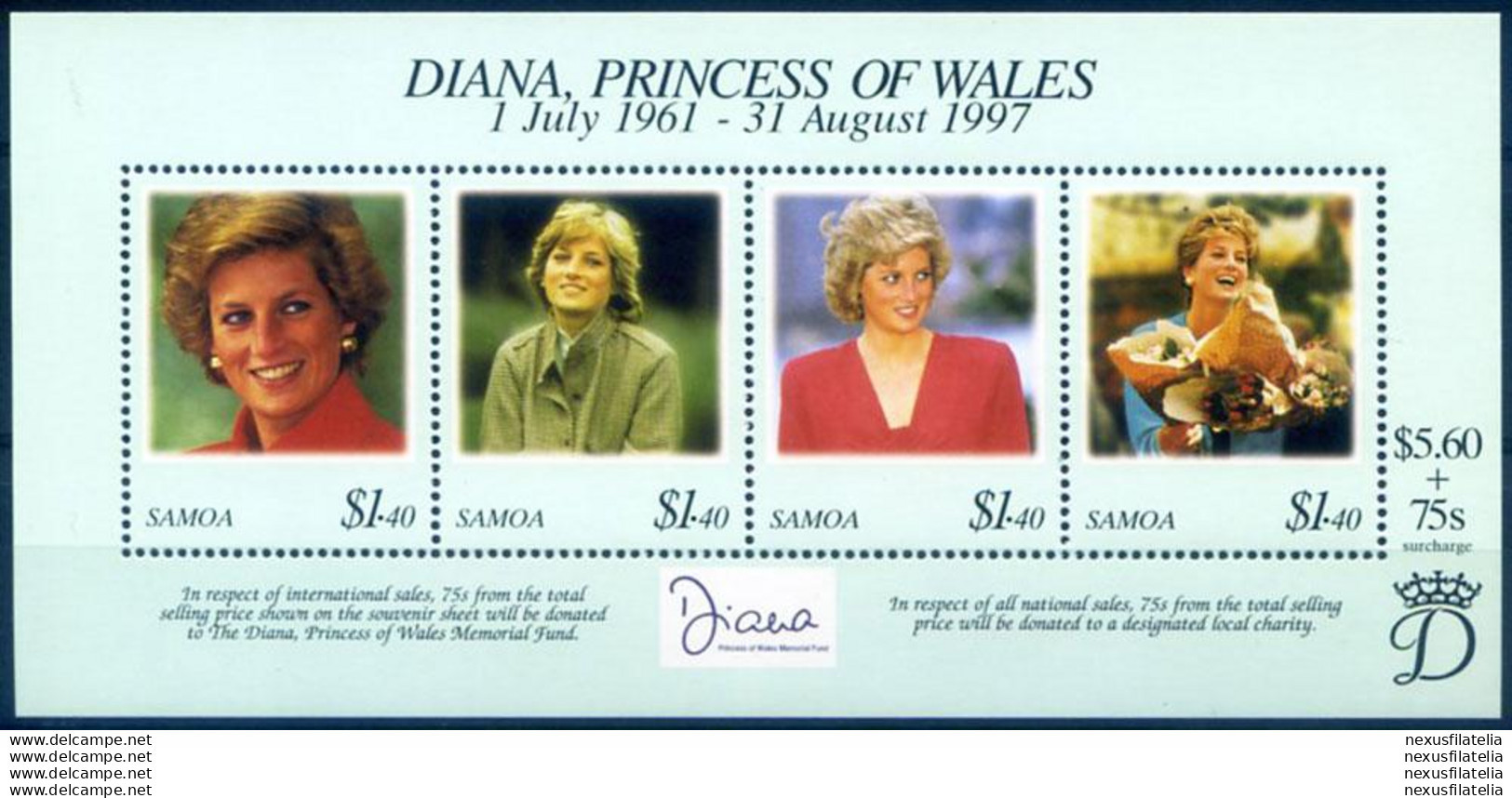 Principessa Diana 1998. - Samoa
