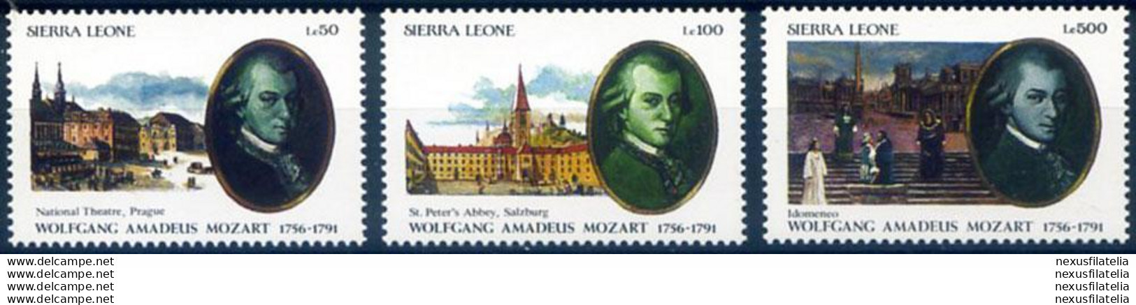 W.A. Mozart 1991. - Sierra Leone (1961-...)