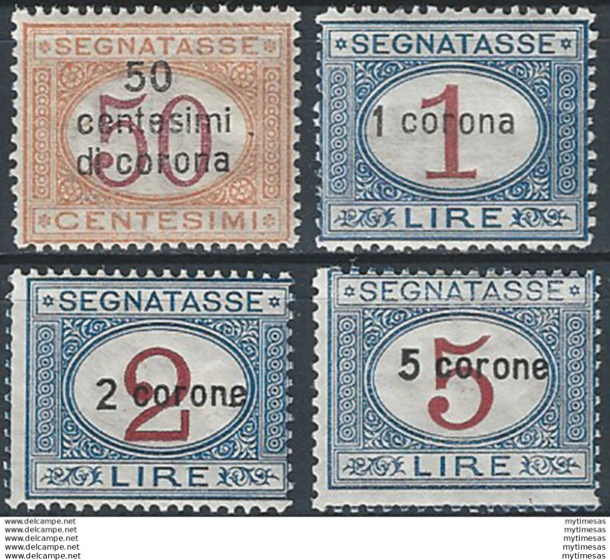 1922 Dalmazia Segnatasse 4v. MNH Sassone N. 1/4 - Andere & Zonder Classificatie