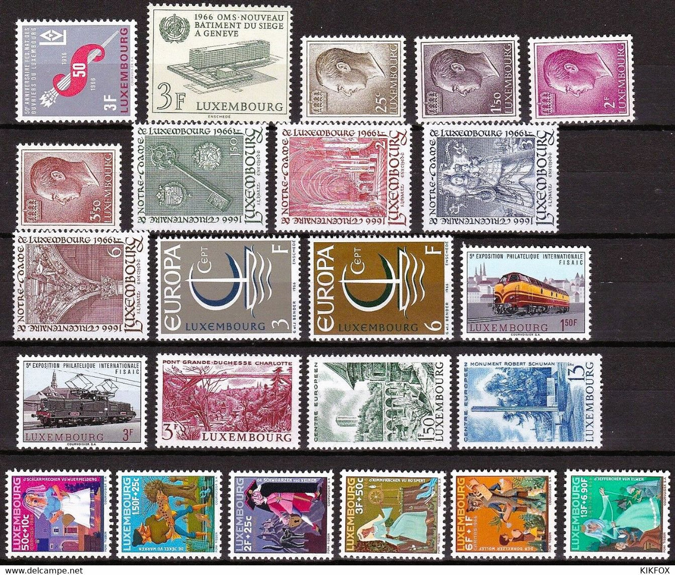 Luxembourg ,Luxemburg 1966 ,KOMPLETT,  Mi 723-745,  Complete Year , NEUF**. POSTFRISCH - Ganze Jahrgänge