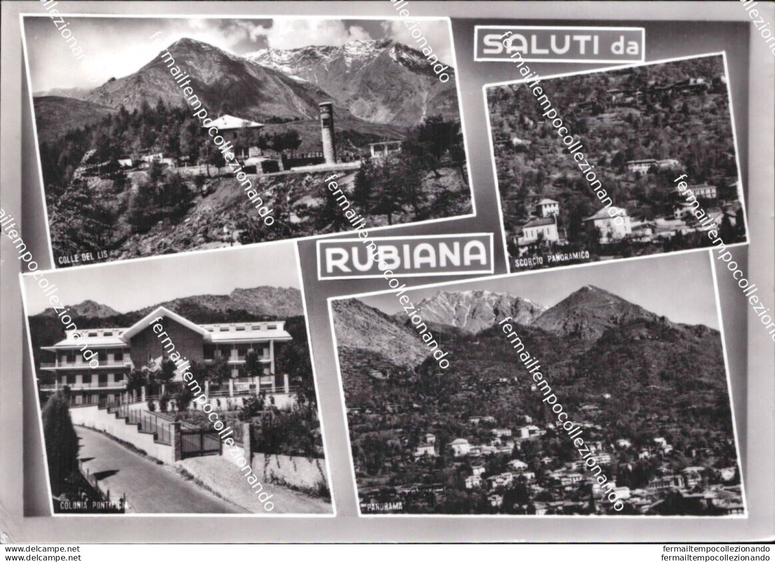 Al771 Cartolina Saluti Da Rubiana Provincia Di Torino Piemonte - Otros & Sin Clasificación