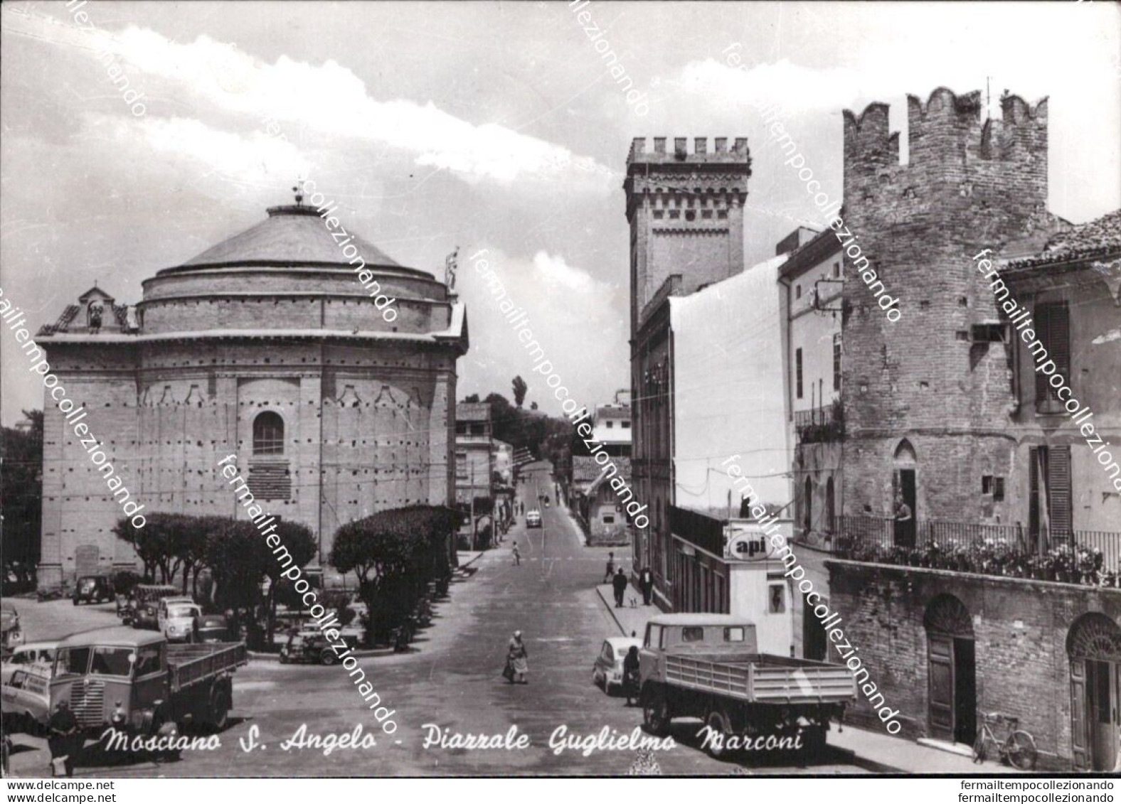 Cd599 Cartolina Mosciano S.angelo Piazzale Guglielmo Marconi Teramo Abruzzo - Teramo