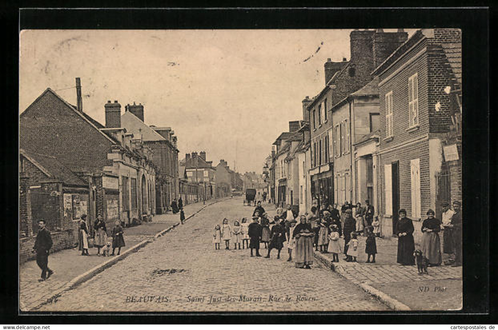 CPA Beauvais, Saint Just-des-Marais, Rue De Rouen  - Beauvais