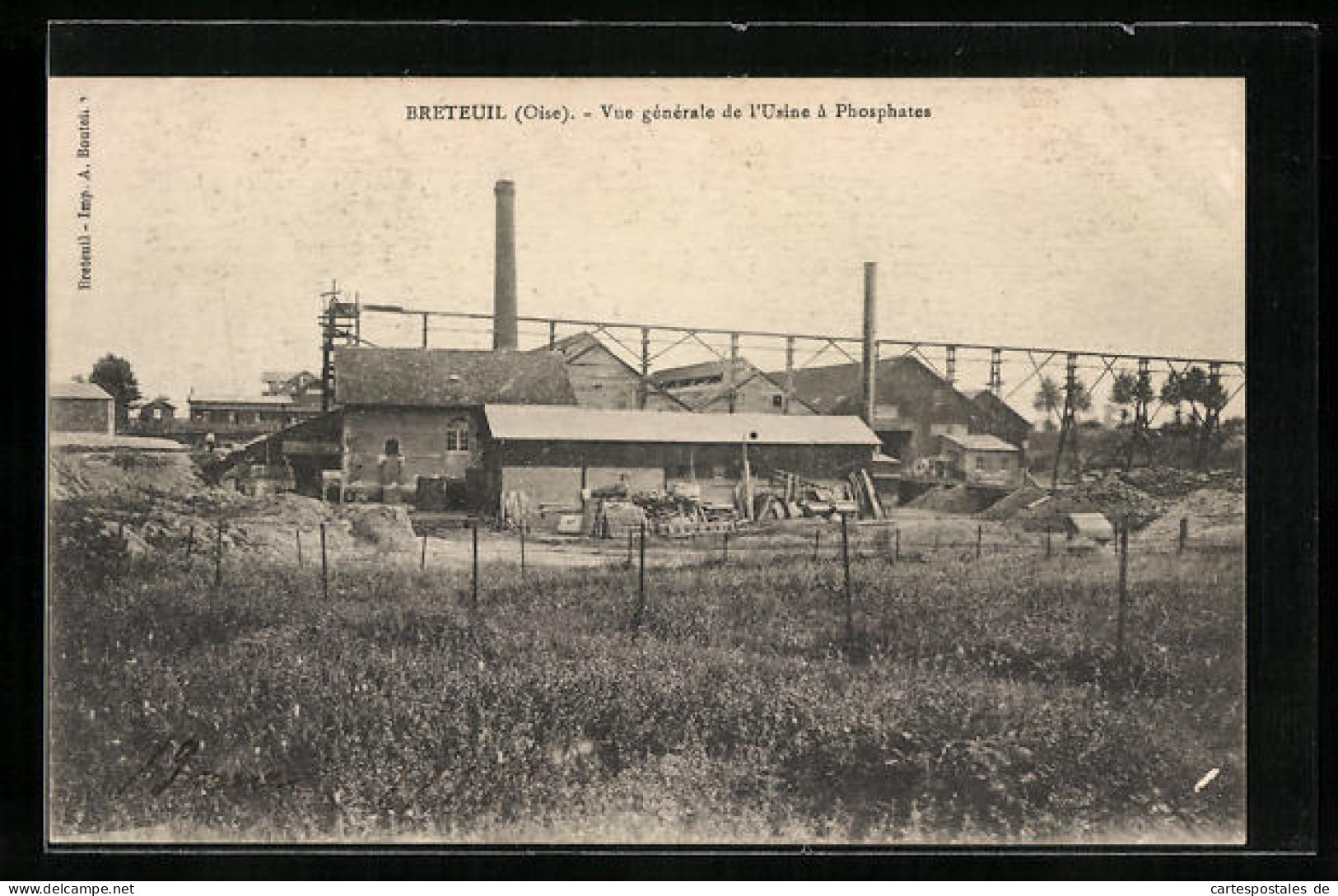 CPA Breteuil, Vue Générale De L`Usine à Phosphates  - Breteuil