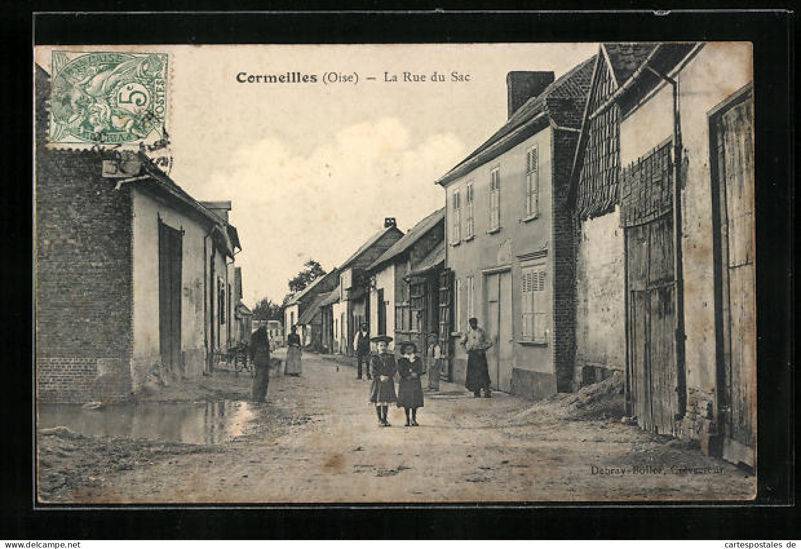CPA Cormeilles, La Rue Du Sac, Vue De La Rue  - Other & Unclassified
