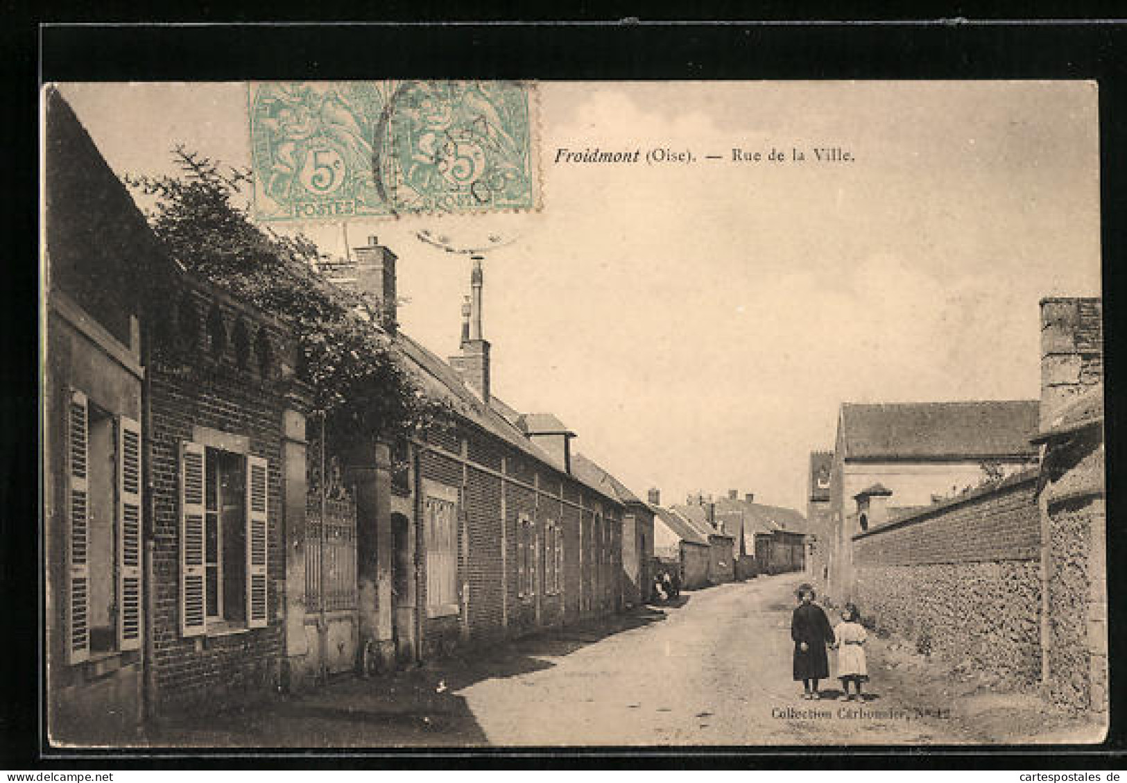 CPA Froidmont, Rue De La Ville, Vue De La Rue  - Other & Unclassified