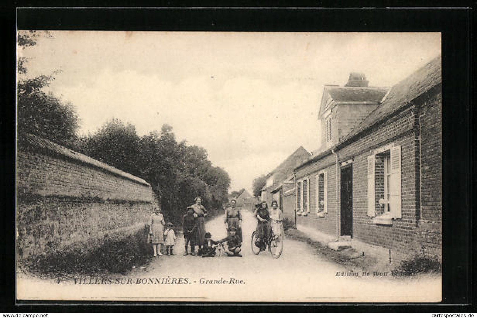 CPA Villers-sur-Bonnières, Grande-Rue, Vue De La Rue  - Other & Unclassified