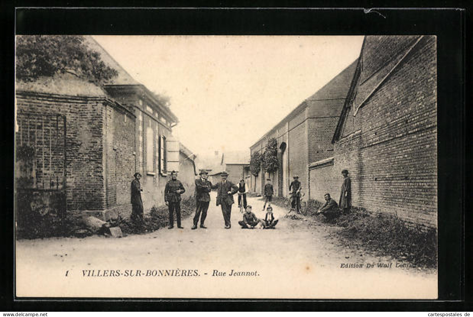 CPA Villers-sur-Bonnières, Rue Jeannot, Vue De La Rue  - Other & Unclassified