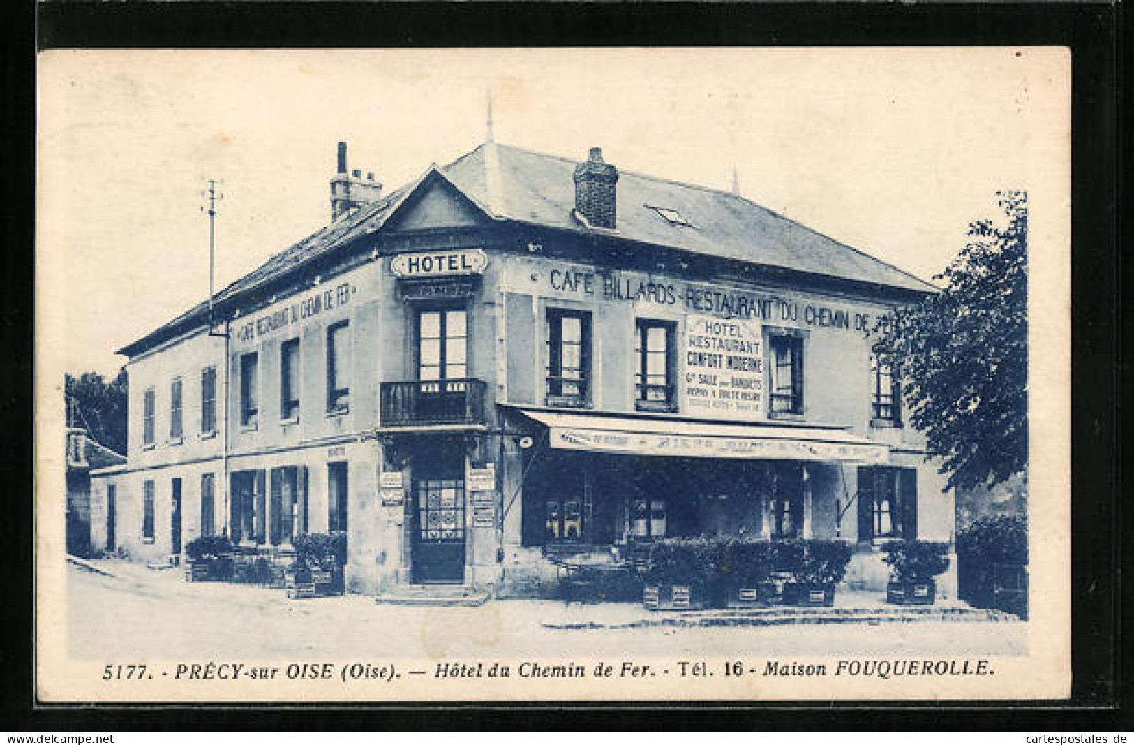 CPA Précy-sur-Oise, Hôtel Du Chemin De Fer  - Précy-sur-Oise