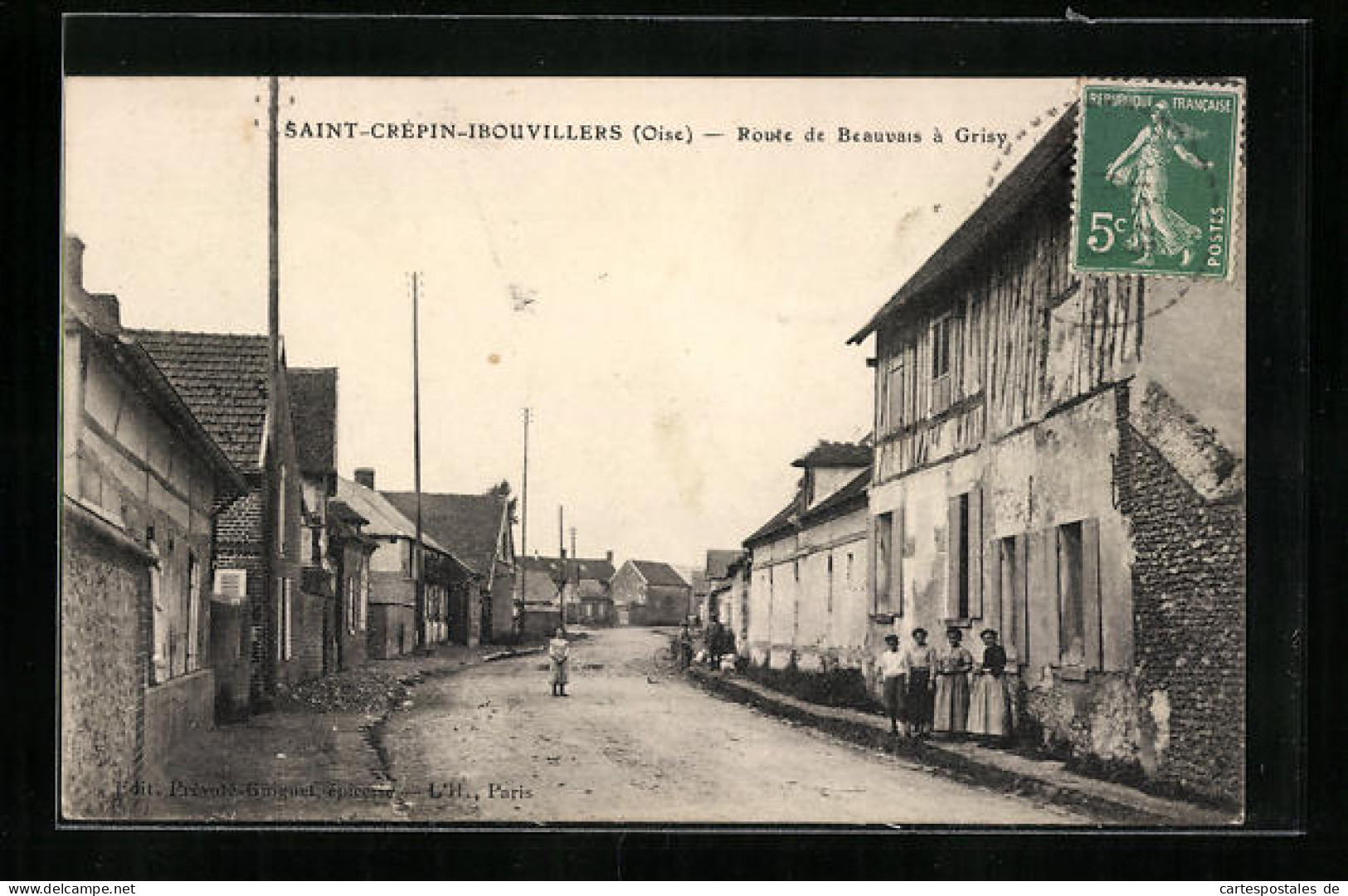 CPA Saint-Crépin-Ibouvillers, Route De Beauvais à Grisy  - Beauvais