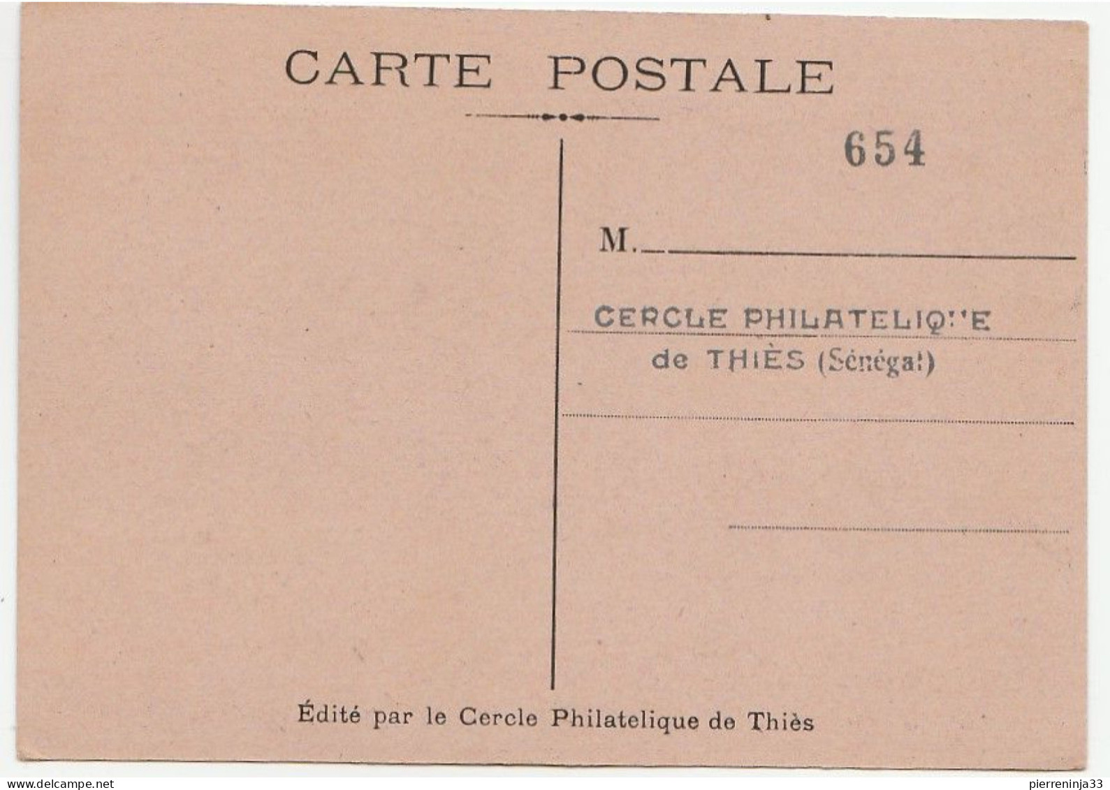 Carte Journée Du Timbre, Thiés / Sénégal, 1949 - Lettres & Documents