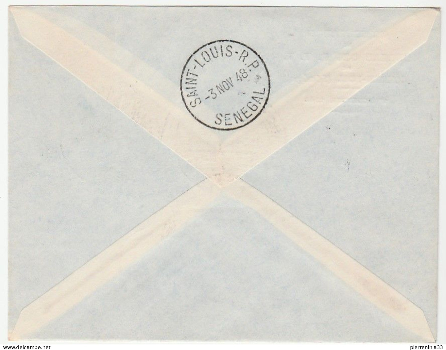 Lettre Inauguration Du Bureau Des PTT , Richard Toll, Sénégal, 1948 - Storia Postale