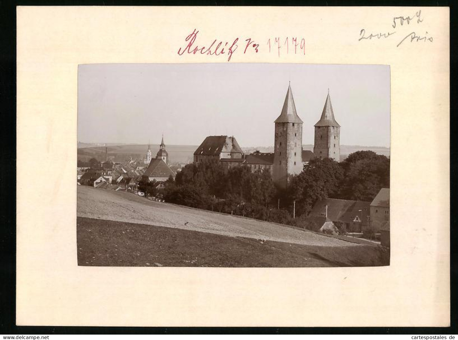 Fotografie Brück & Sohn Meissen, Ansicht Rochlitz, Ortschaft Vom Landberge Gesehen, Kathedrale  - Places