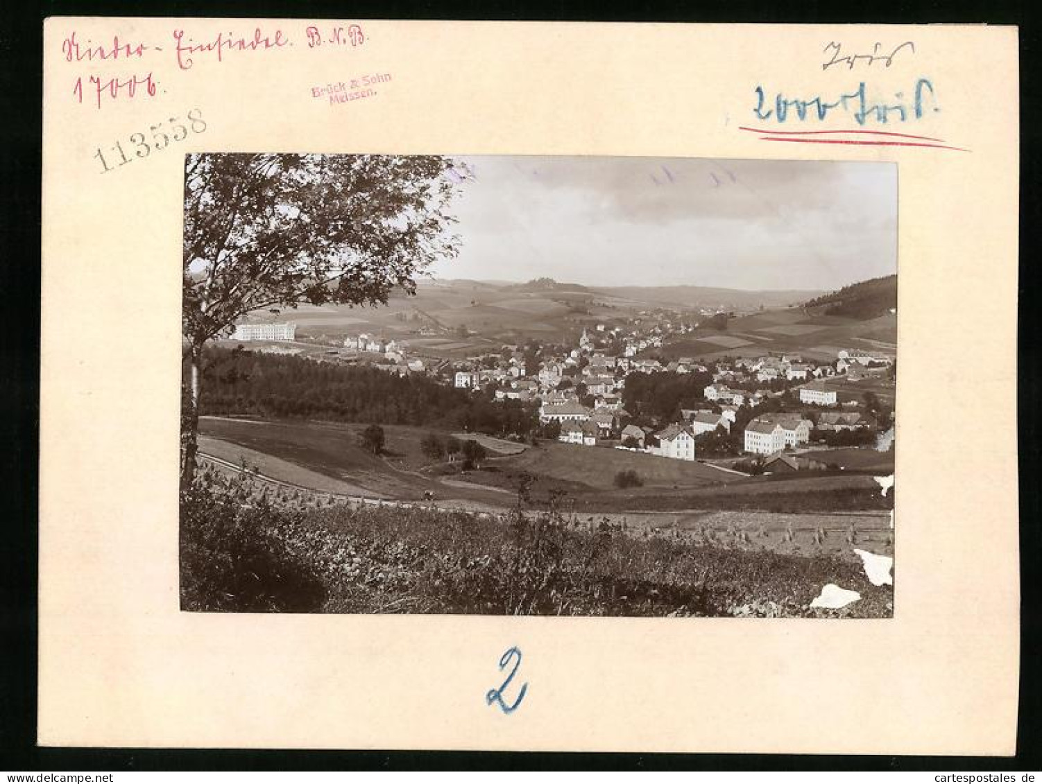 Fotografie Brück & Sohn Meissen, Ansicht Nieder Einsiedel, Panorama Der Ortschaft  - Lieux